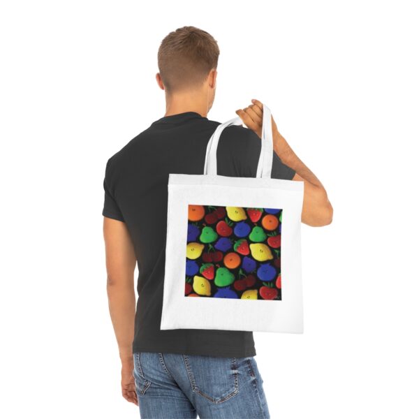 Vibrant Fruit Medley Tote Bag - Playful Orchard Design, Eco-Friendly Cotton Carrier - Image 5