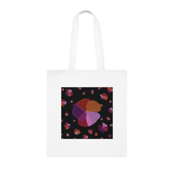 Charming Petal Whirl Tote Bag - Artistic Floral Design, Sustainable Cotton Shopper