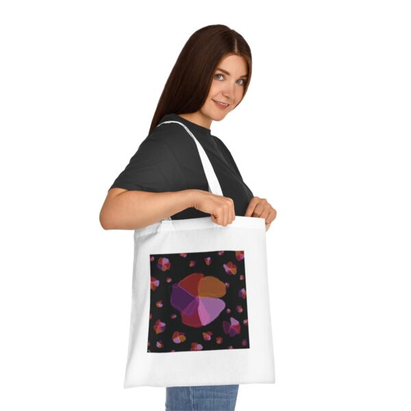 Charming Petal Whirl Tote Bag - Artistic Floral Design, Sustainable Cotton Shopper - Image 4