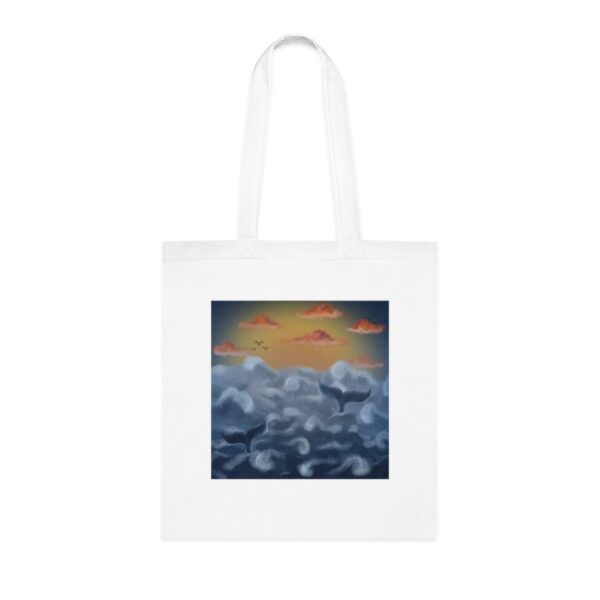 Serene Skyline Cloudscape Tote Bag - Tranquil Sunset Cotton Shopper