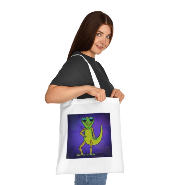 Chill Gecko Tote Bag - Relaxing Reptile Design, Eco-Friendly Cotton - Image 4