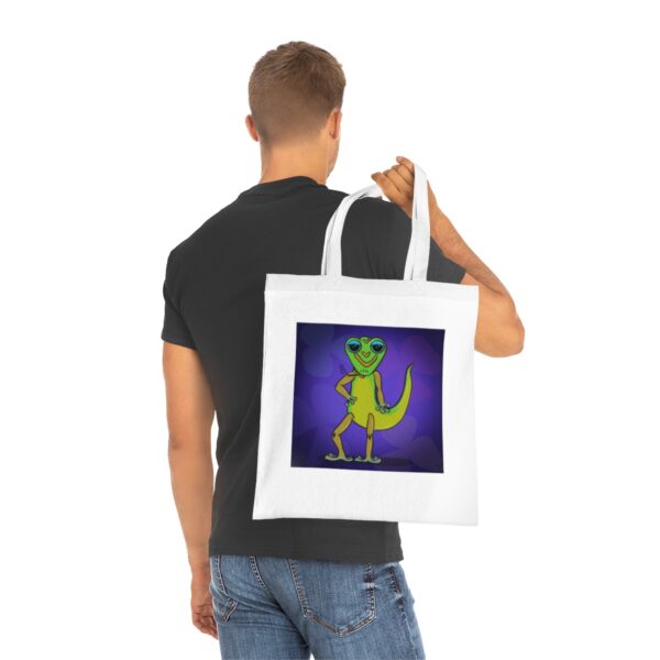 Chill Gecko Tote Bag - Relaxing Reptile Design, Eco-Friendly Cotton - Image 5