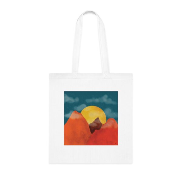 Sunset Mountainscape Tote Bag - Vibrant Nature Scene, Eco-Friendly Cotton Shoppe