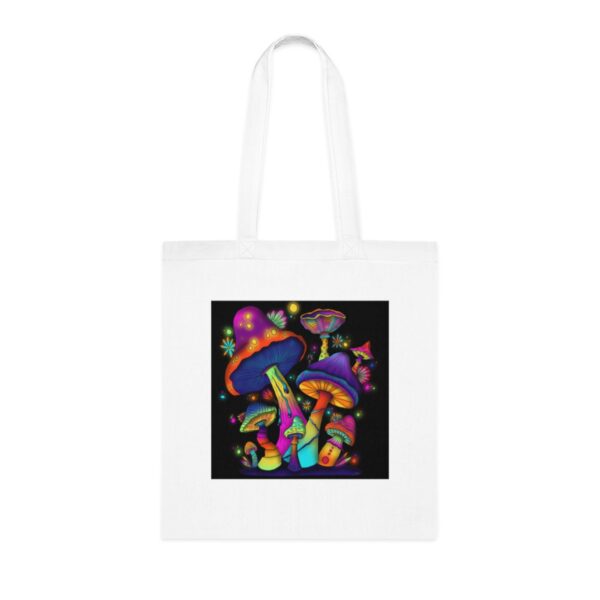 Magic Mushroom Tote Bag - Enchanted Fungi Art, Eco-Friendly Cotton Shopper