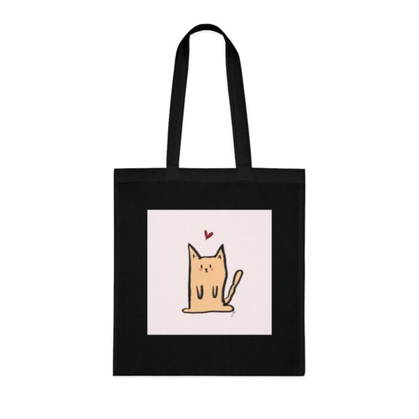 Adorable Minimalist Cat Tote Bag - Charming Lightweight Cotton Shopper - Image 6