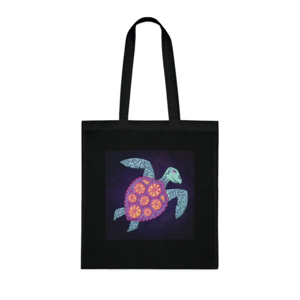 Oceanic Sea Turtle Tote Bag - Aquatic Life Illustration, Eco-Friendly Cotton Shopper - Image 6