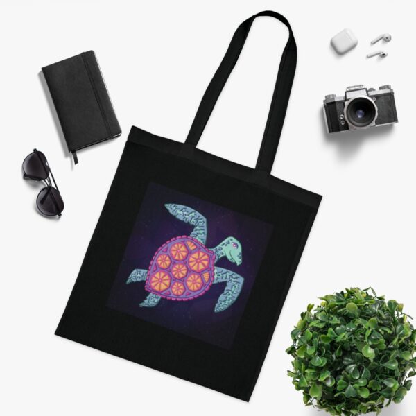 Oceanic Sea Turtle Tote Bag - Aquatic Life Illustration, Eco-Friendly Cotton Shopper - Image 8