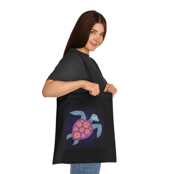 Oceanic Sea Turtle Tote Bag - Aquatic Life Illustration, Eco-Friendly Cotton Shopper - Image 9