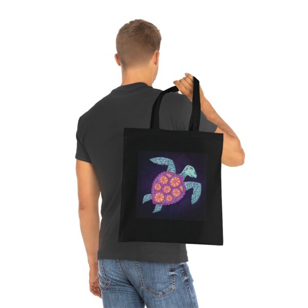 Oceanic Sea Turtle Tote Bag - Aquatic Life Illustration, Eco-Friendly Cotton Shopper - Image 10