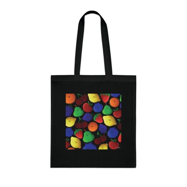 Vibrant Fruit Medley Tote Bag - Playful Orchard Design, Eco-Friendly Cotton Carrier - Image 6