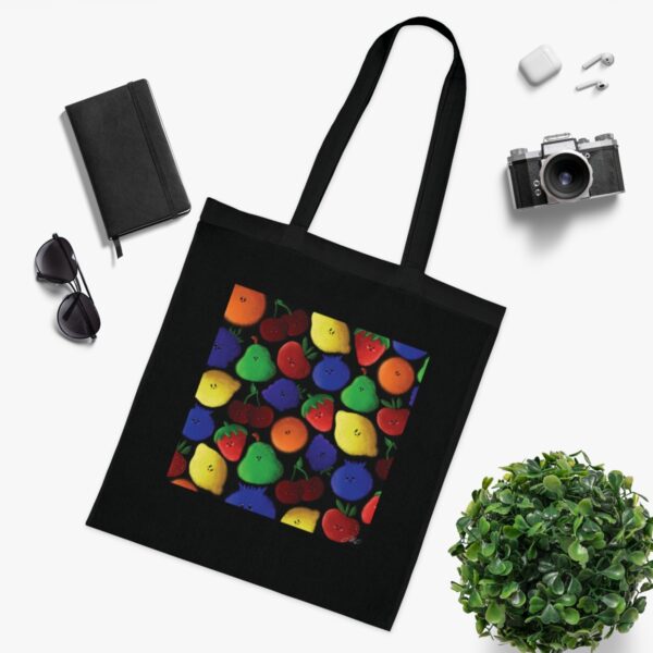 Vibrant Fruit Medley Tote Bag - Playful Orchard Design, Eco-Friendly Cotton Carrier - Image 8