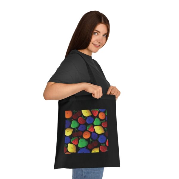 Vibrant Fruit Medley Tote Bag - Playful Orchard Design, Eco-Friendly Cotton Carrier - Image 9