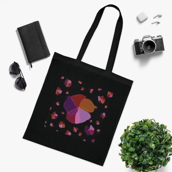 Charming Petal Whirl Tote Bag - Artistic Floral Design, Sustainable Cotton Shopper - Image 8