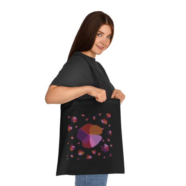 Charming Petal Whirl Tote Bag - Artistic Floral Design, Sustainable Cotton Shopper - Image 9