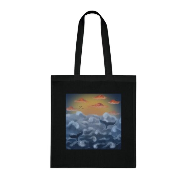 Serene Skyline Cloudscape Tote Bag - Tranquil Sunset Cotton Shopper - Image 6