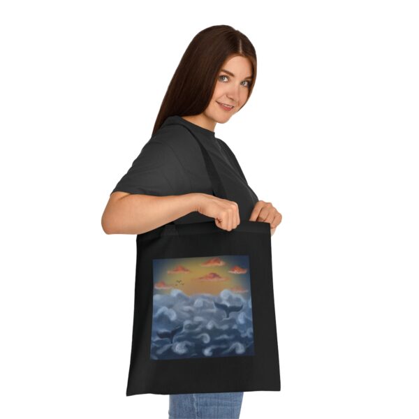 Serene Skyline Cloudscape Tote Bag - Tranquil Sunset Cotton Shopper - Image 9