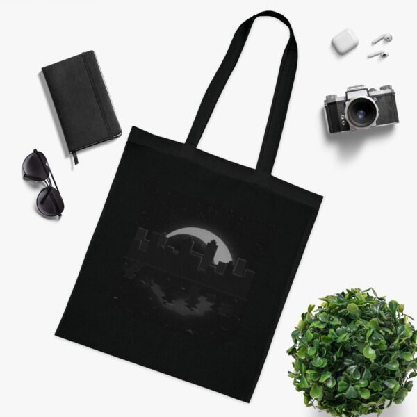 Urban Nightscape Tote Bag - Starlit Skyline, Eco-Friendly Cotton Shopper - Image 8