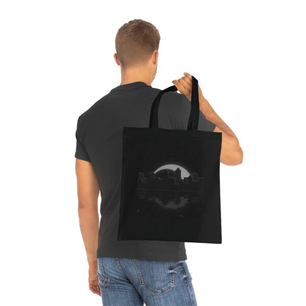 Urban Nightscape Tote Bag - Starlit Skyline, Eco-Friendly Cotton Shopper - Image 10