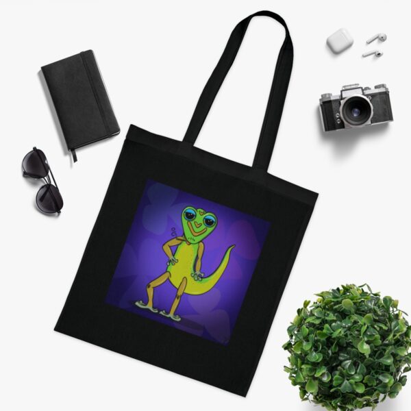 Chill Gecko Tote Bag - Relaxing Reptile Design, Eco-Friendly Cotton - Image 8