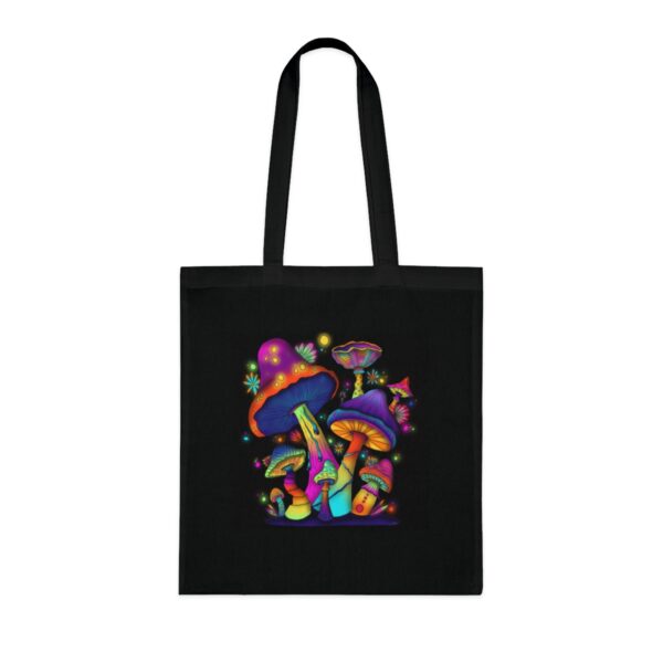 Magic Mushroom Tote Bag - Enchanted Fungi Art, Eco-Friendly Cotton Shopper - Image 6