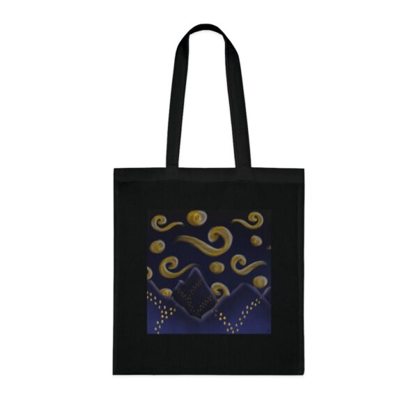 Starry Night Mountain Tote Bag - Celestial Art Design, Sustainable Cotton Shopper - Image 6