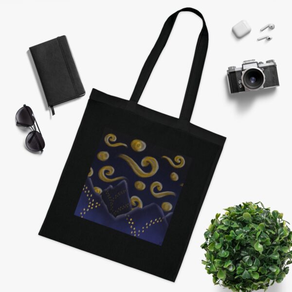 Starry Night Mountain Tote Bag - Celestial Art Design, Sustainable Cotton Shopper - Image 8