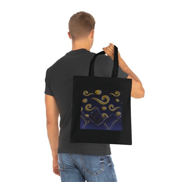 Starry Night Mountain Tote Bag - Celestial Art Design, Sustainable Cotton Shopper - Image 10